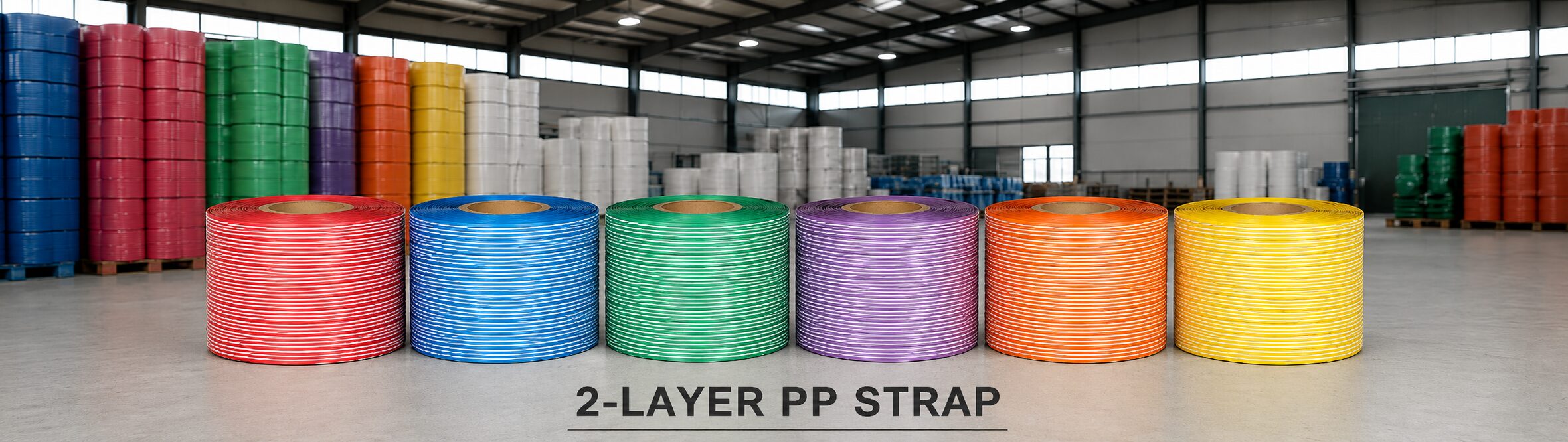 2-LAYER WHITE & COLOUR PP STRAP manual strap kromb india pvt ltd