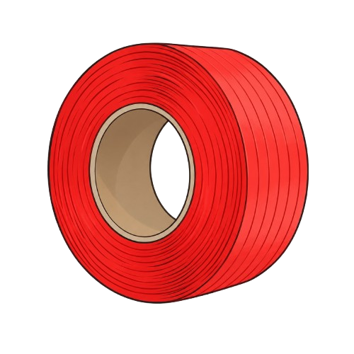 Red PP strap roll suitable for custom printed packaging strap
