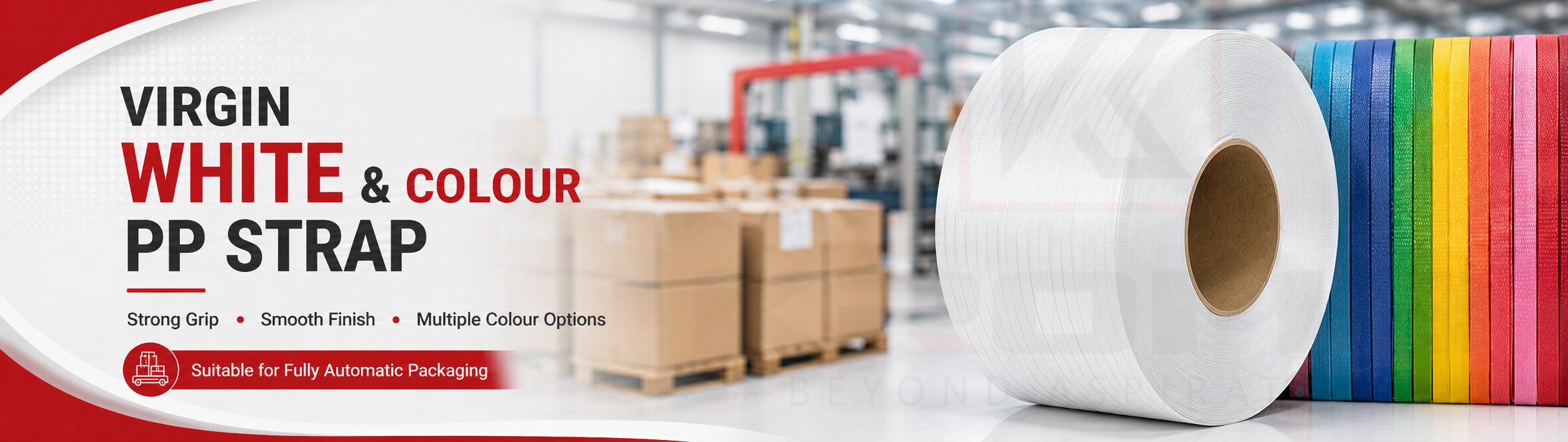 virgin white and colour kromb india pvt ltd Fully Automatic PP Strapping Roll